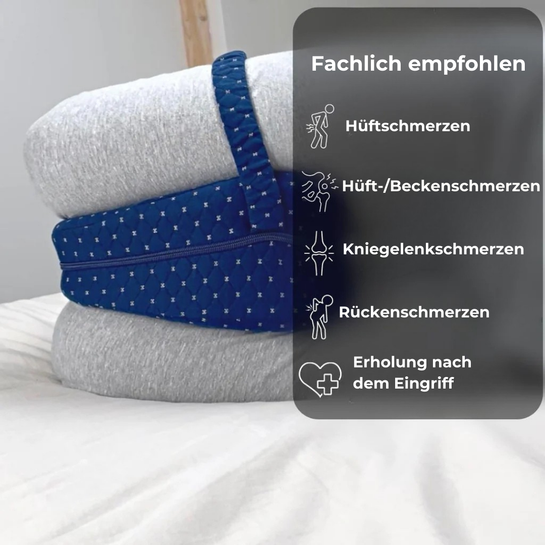 Druckentlastendes Kniekissen mit Memory Foam – Passt sich perfekt der Beinposition an